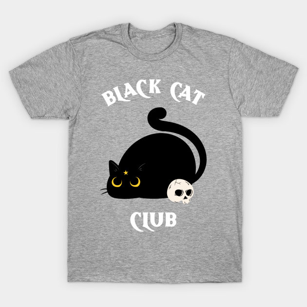 Black Cat Club Cat TShirt TeePublic